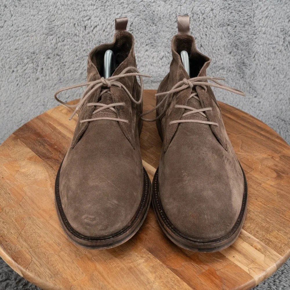 Bruno Magli Men's Chukka Desert Suede Ankle Boots Leather EU 43.5 US 10.5 Brown